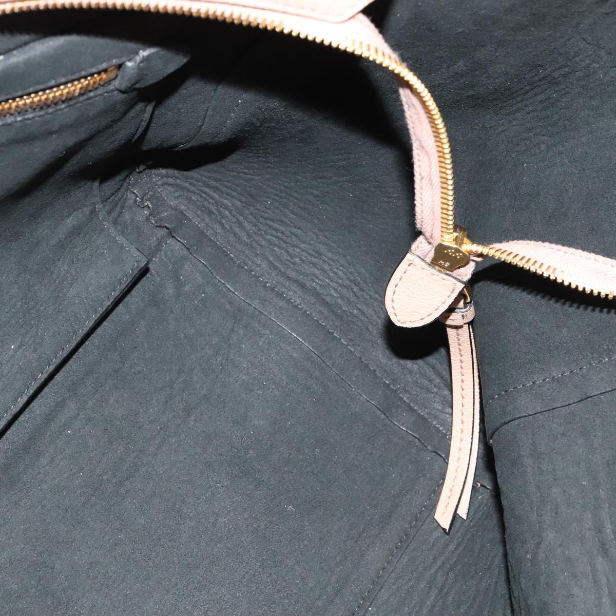 Miu Miu Tote Bag Leather 2way Beige Gold Auth 122923