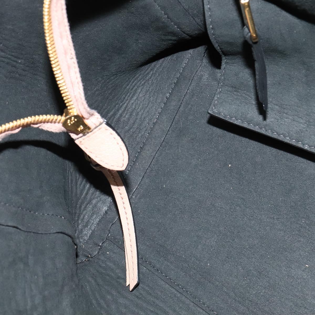 Miu Miu Tote Bag Leather 2way Beige Gold Auth 122923