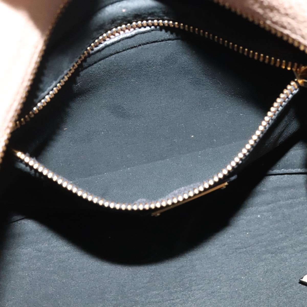 Miu Miu Tote Bag Leather 2way Beige Gold Auth 122923