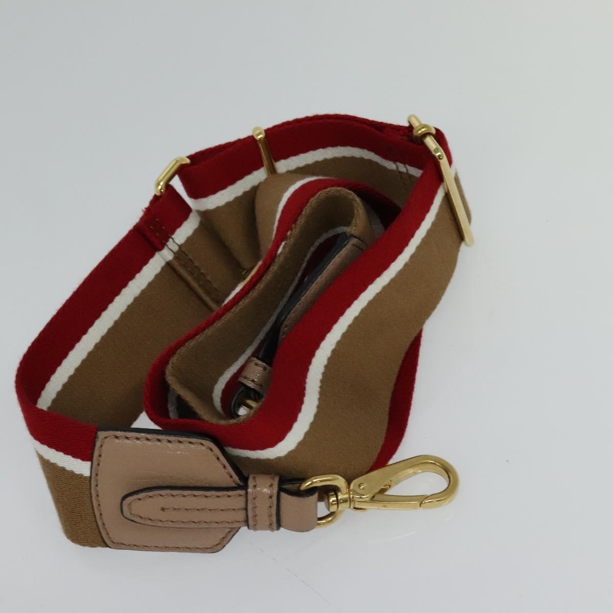 Miu Miu Tote Bag Leather 2way Beige Gold Auth 122923