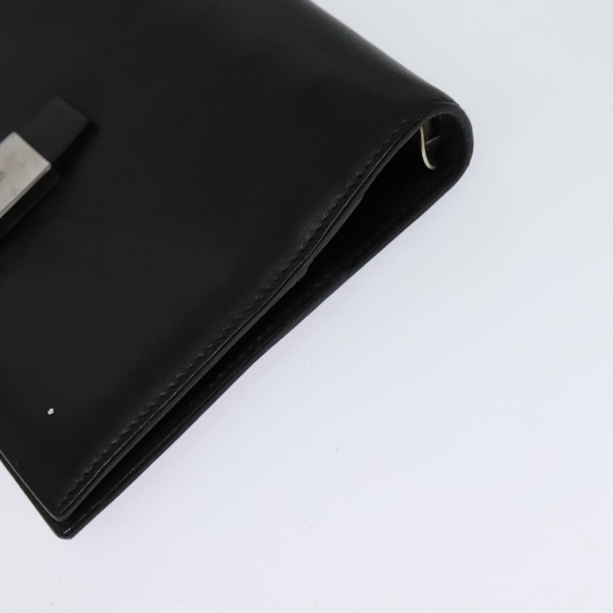 GUCCI Day Planner Cover Leather 2Set Black Auth 122932