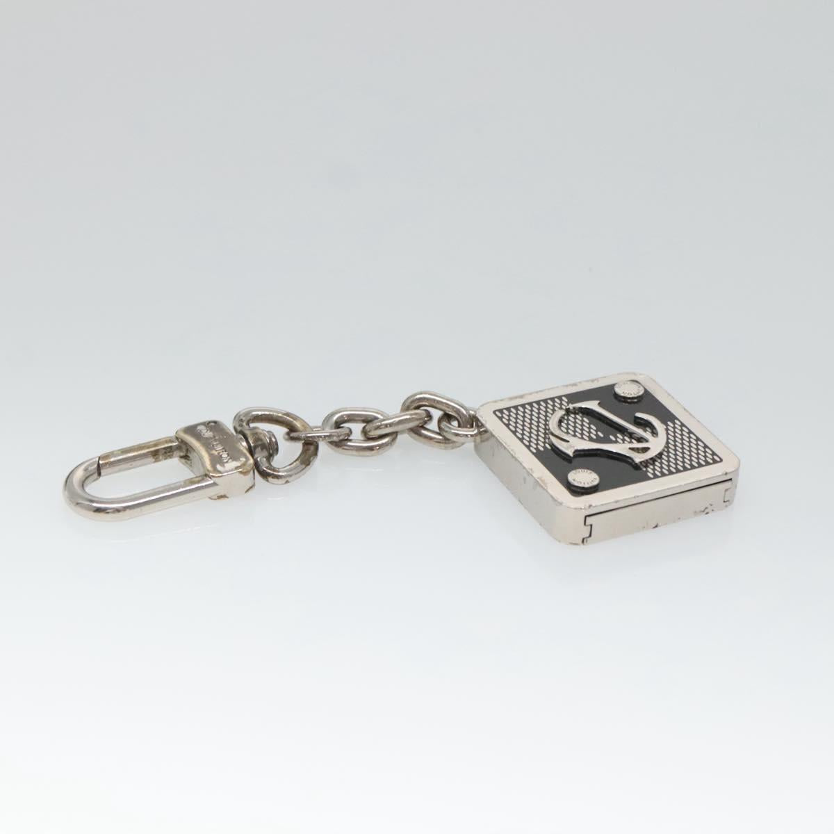 LOUIS VUITTON Porte Cles 1904 Box Charm metal Silver M65988 LV Auth 122935