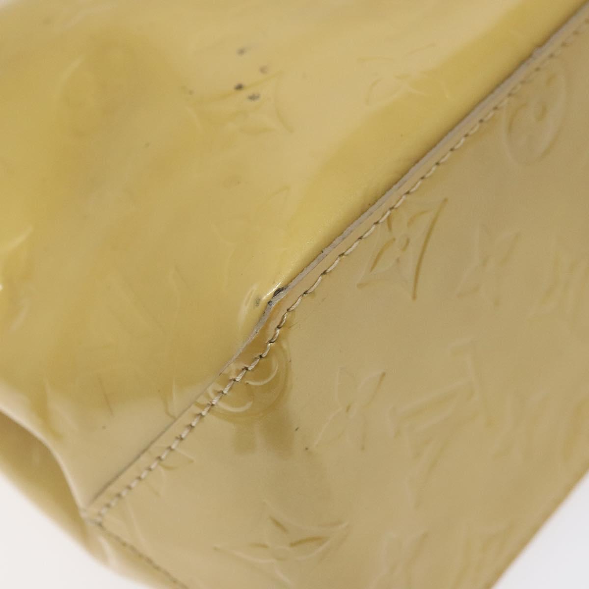 LOUIS VUITTON Monogram Vernis Reade PM Hand Bag Beige M91334 LV Auth 122936