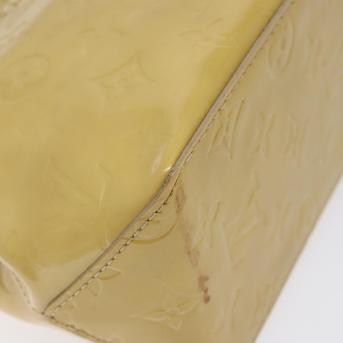 LOUIS VUITTON Monogram Vernis Reade PM Hand Bag Beige M91334 LV Auth 122936