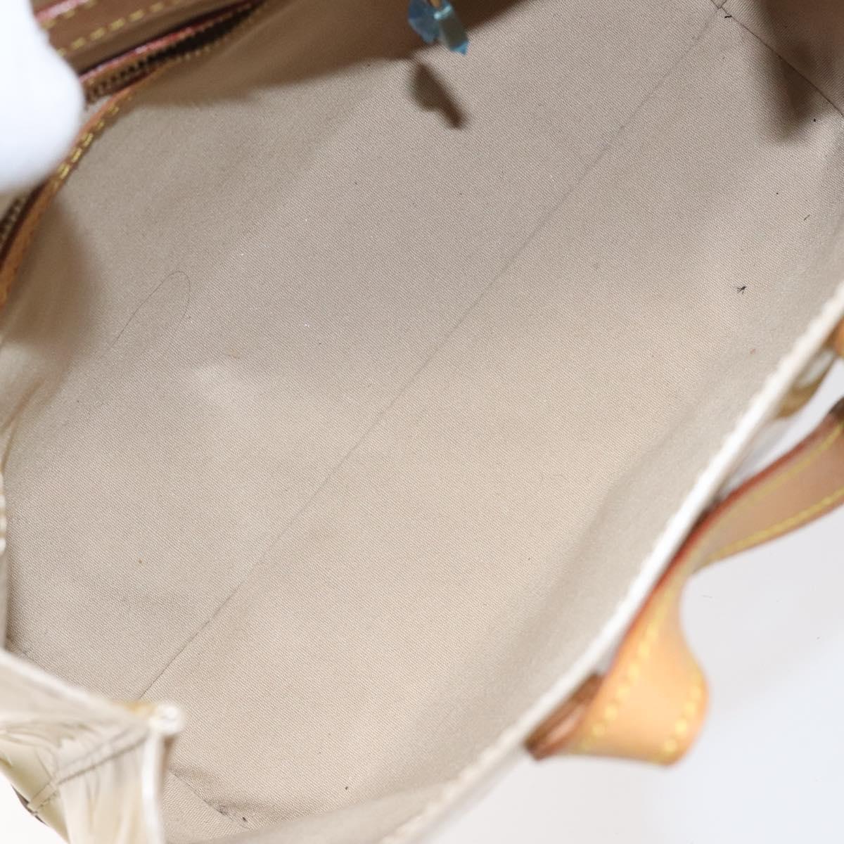 LOUIS VUITTON Monogram Vernis Reade PM Hand Bag Beige M91334 LV Auth 122936