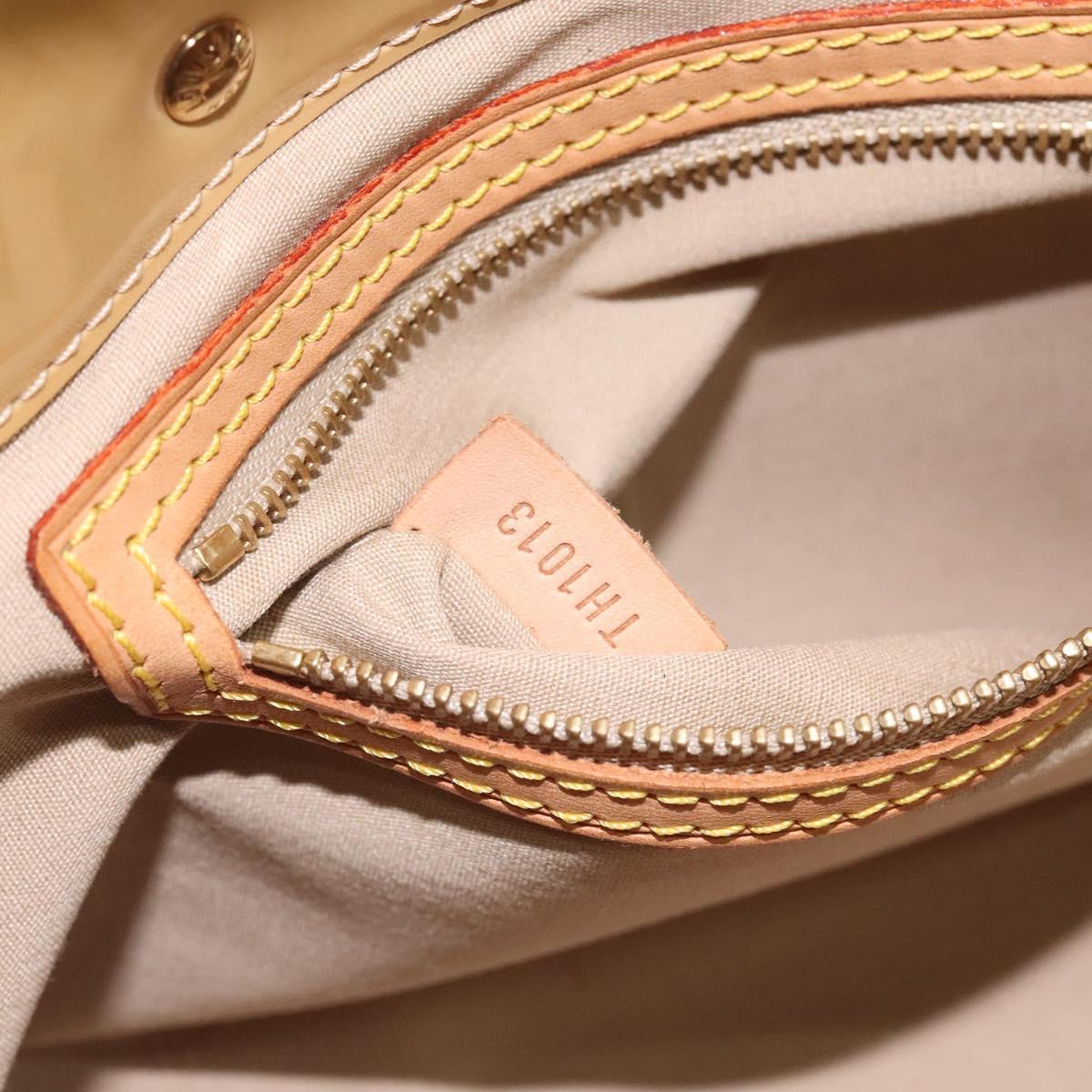 LOUIS VUITTON Monogram Vernis Reade PM Hand Bag Beige M91334 LV Auth 122936