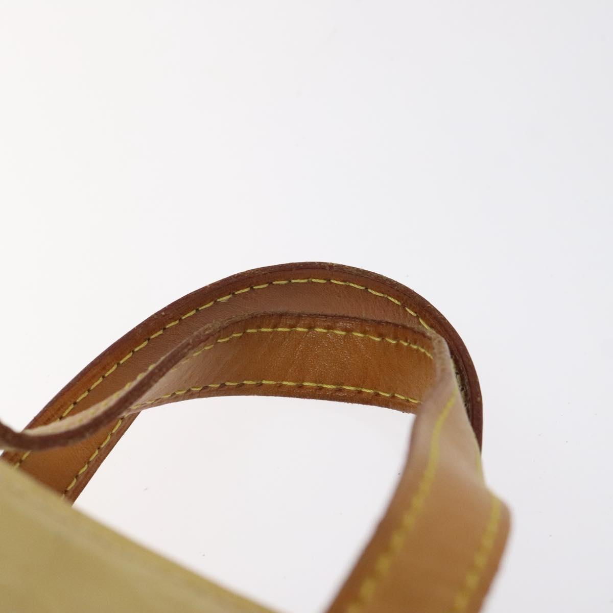 LOUIS VUITTON Monogram Vernis Reade PM Hand Bag Beige M91334 LV Auth 122936