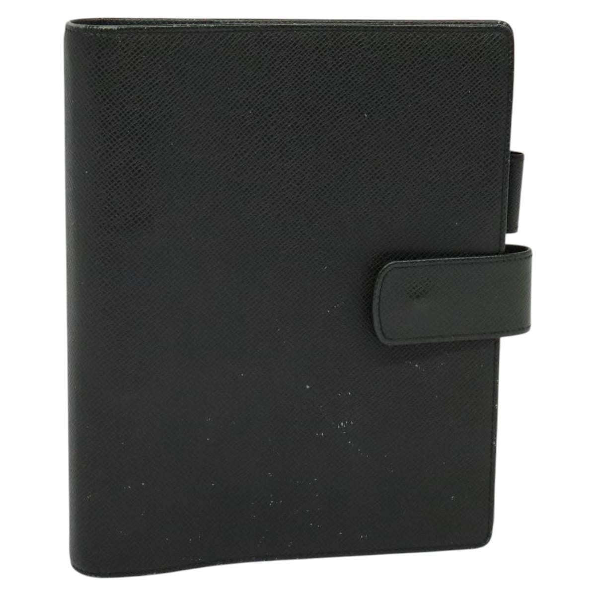 LOUIS VUITTON Taiga Agenda GM Day Planner Cover Black R20232 LV Auth 122939
