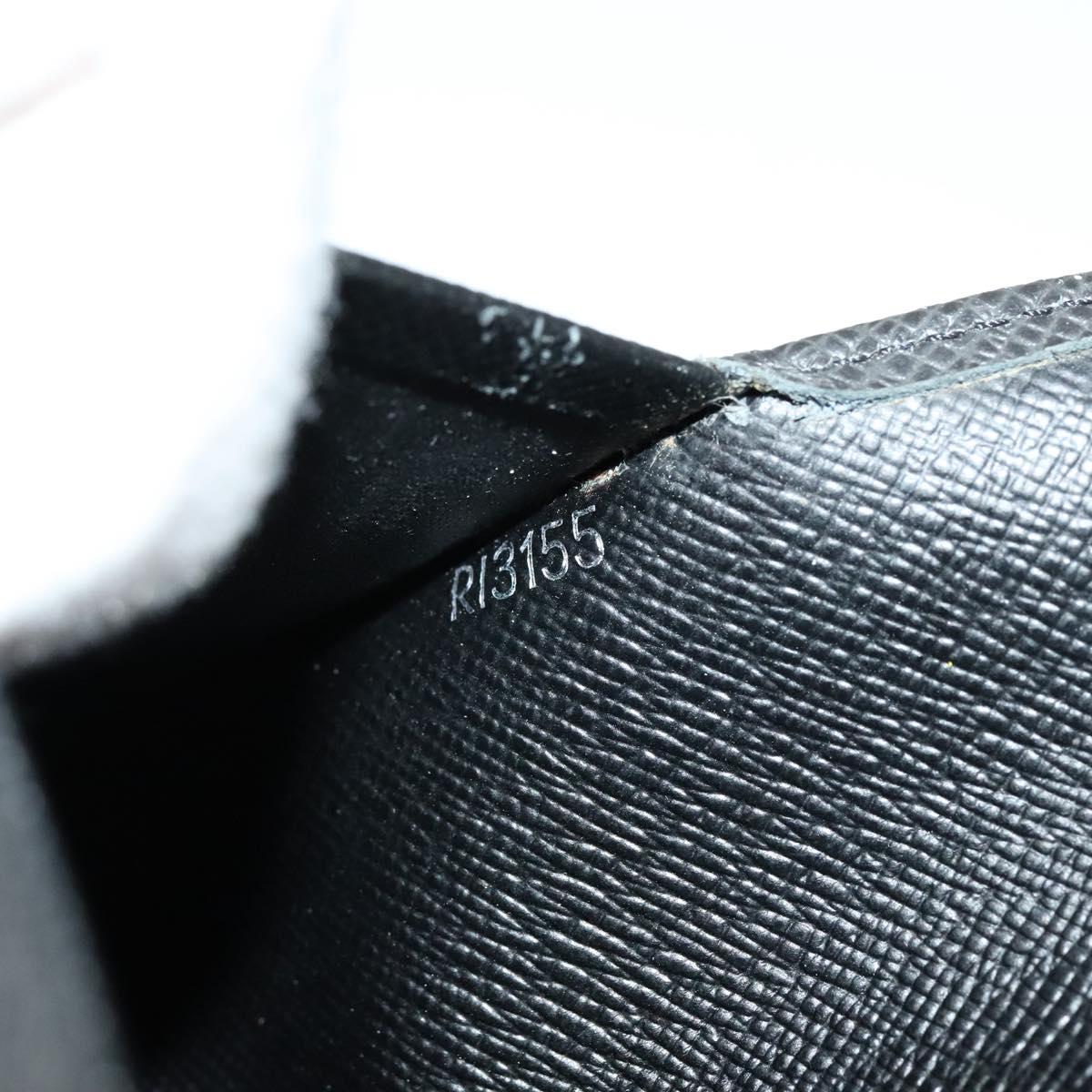 LOUIS VUITTON Taiga Agenda GM Day Planner Cover Black R20232 LV Auth 122939