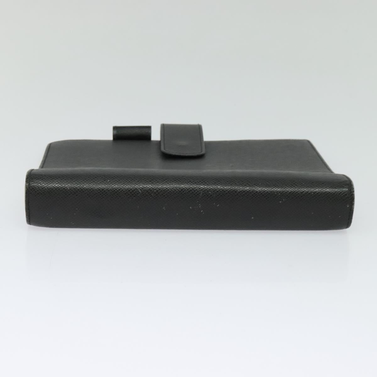 LOUIS VUITTON Taiga Agenda GM Day Planner Cover Black R20232 LV Auth 122939