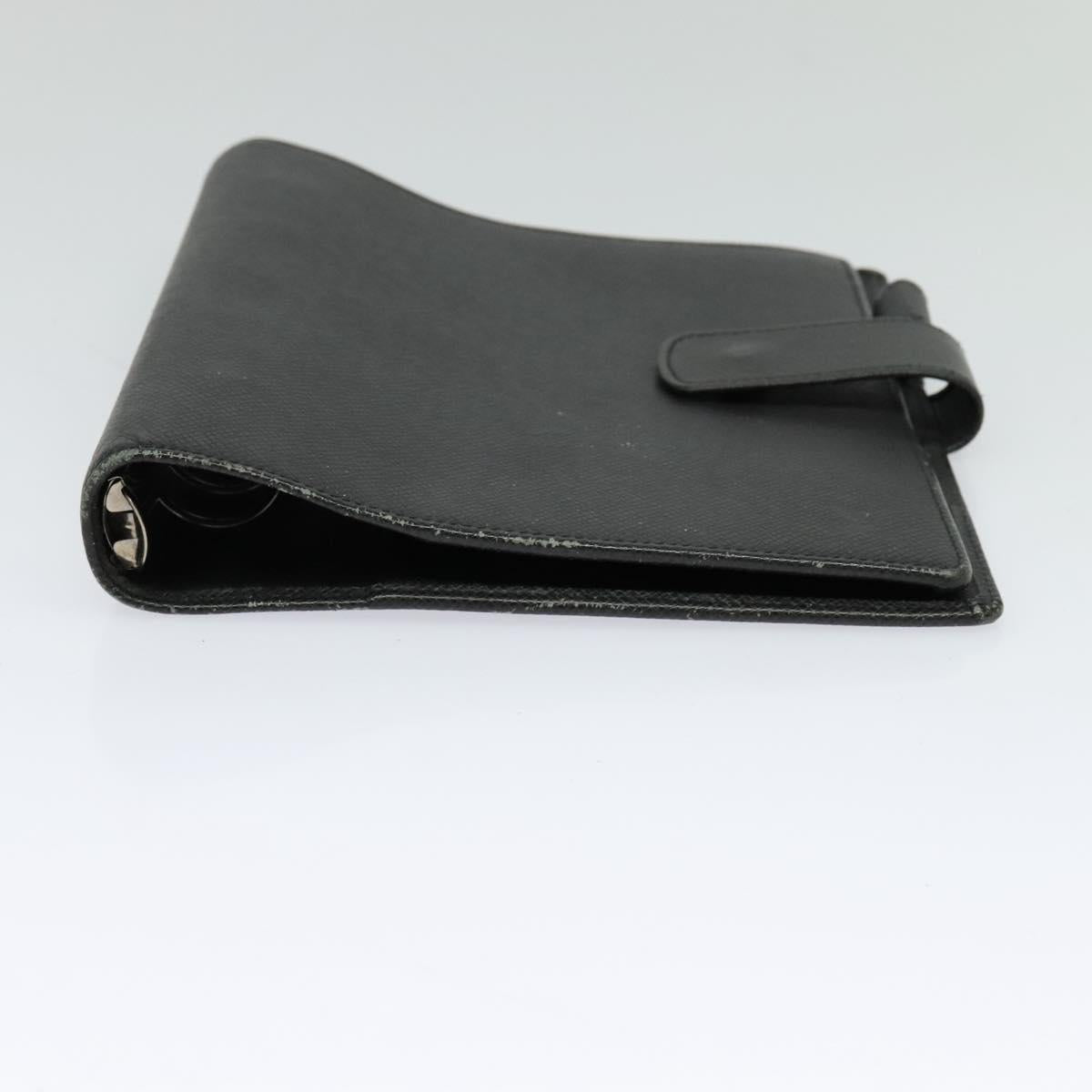 LOUIS VUITTON Taiga Agenda GM Day Planner Cover Black R20232 LV Auth 122939