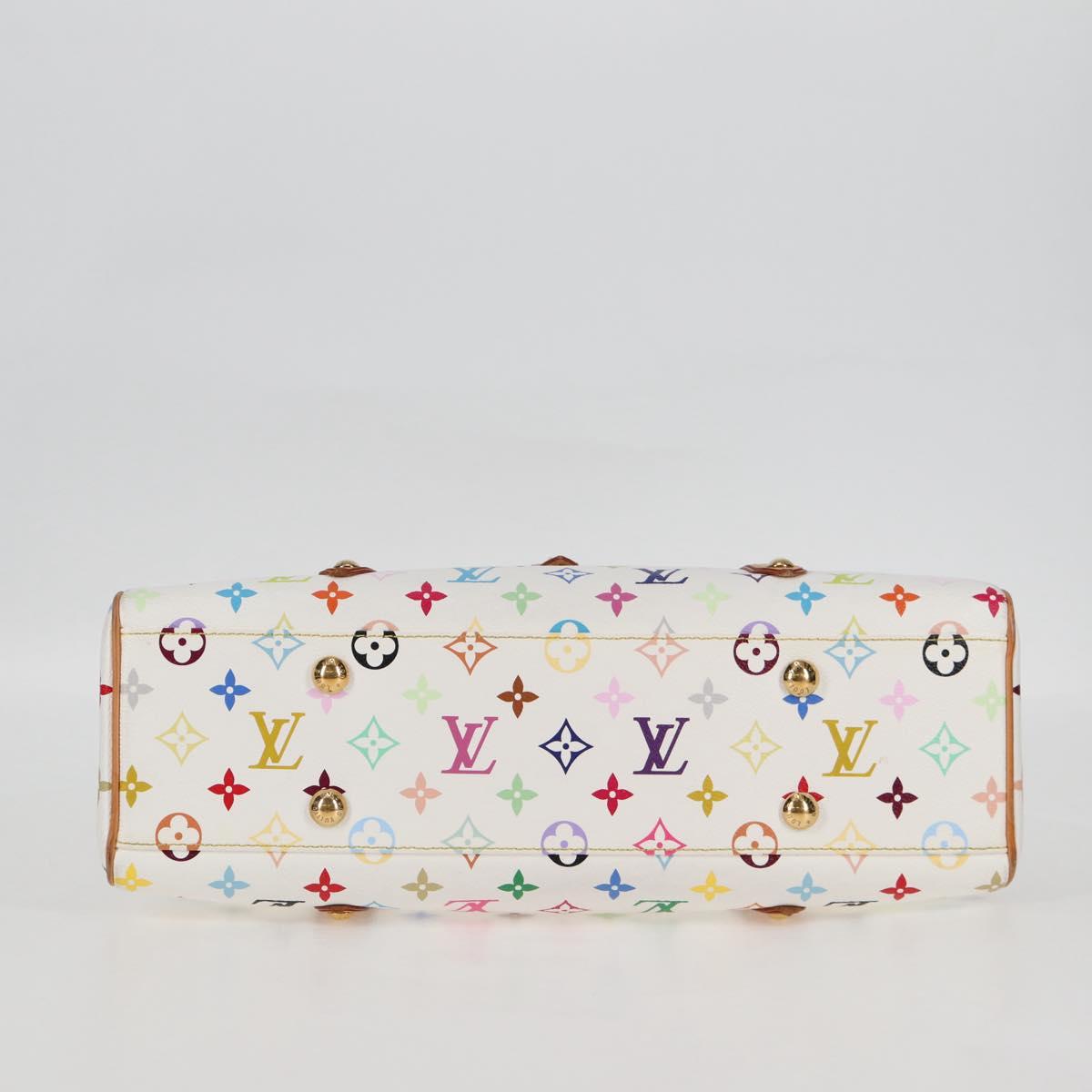 LOUIS VUITTON Monogram Multicolor Aurelia MM Tote Bag White M40094 Auth 122956AM