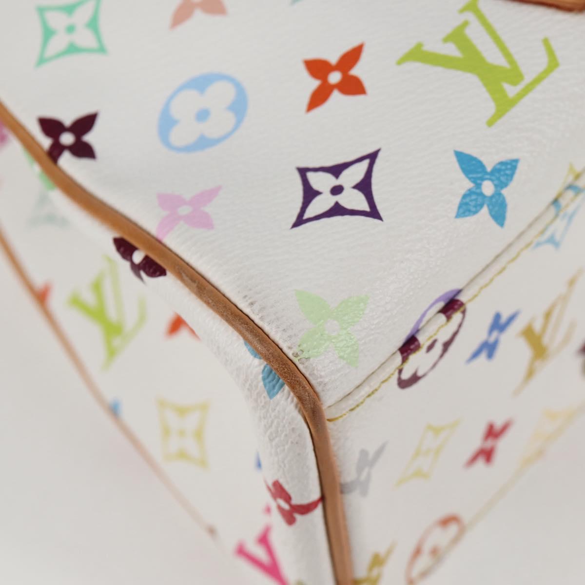 LOUIS VUITTON Monogram Multicolor Aurelia MM Tote Bag White M40094 Auth 122956AM