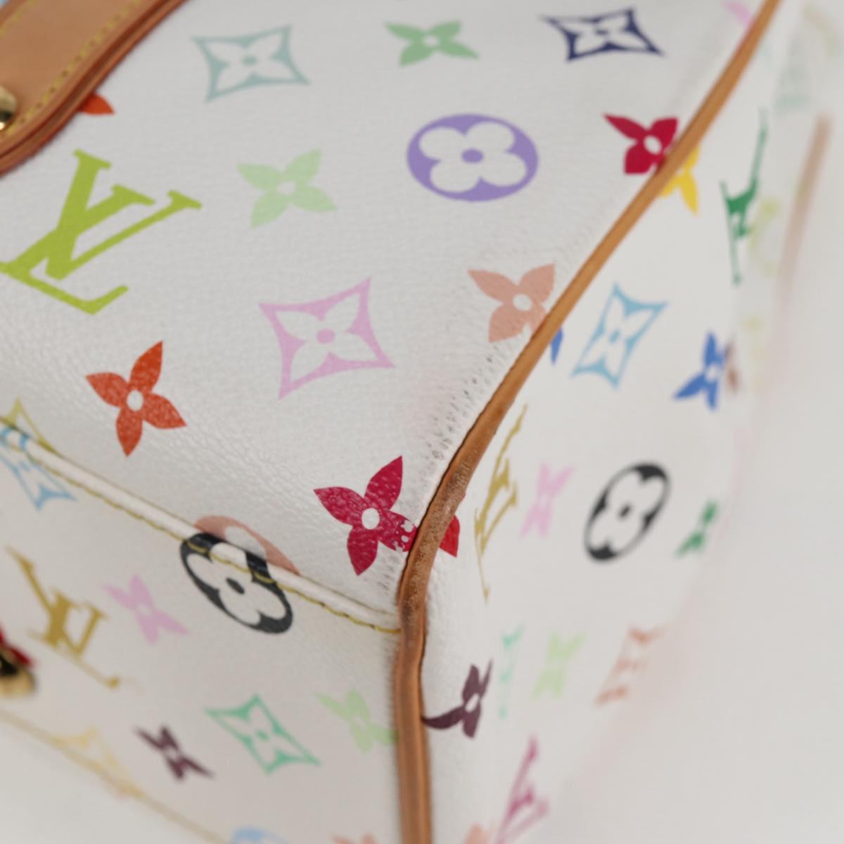 LOUIS VUITTON Monogram Multicolor Aurelia MM Tote Bag White M40094 Auth 122956AM