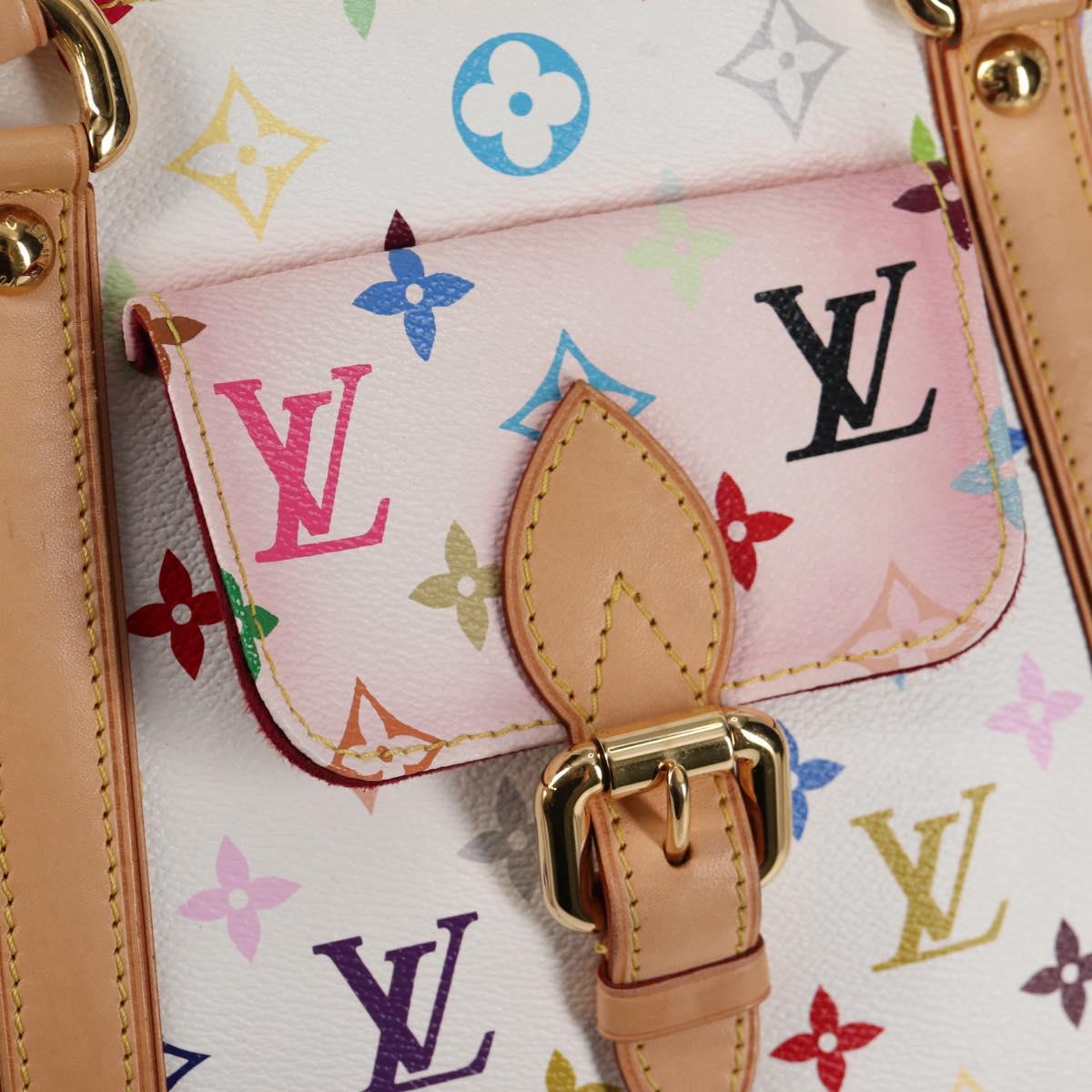 LOUIS VUITTON Monogram Multicolor Aurelia MM Tote Bag White M40094 Auth 122956AM
