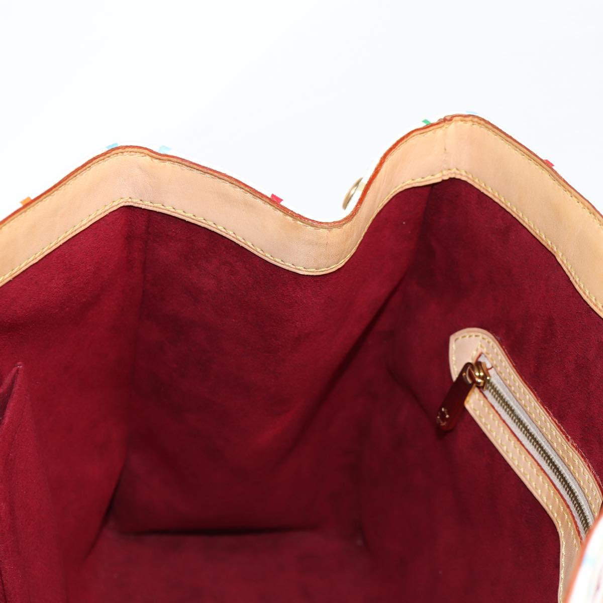 LOUIS VUITTON Monogram Multicolor Aurelia MM Tote Bag White M40094 Auth 122956AM