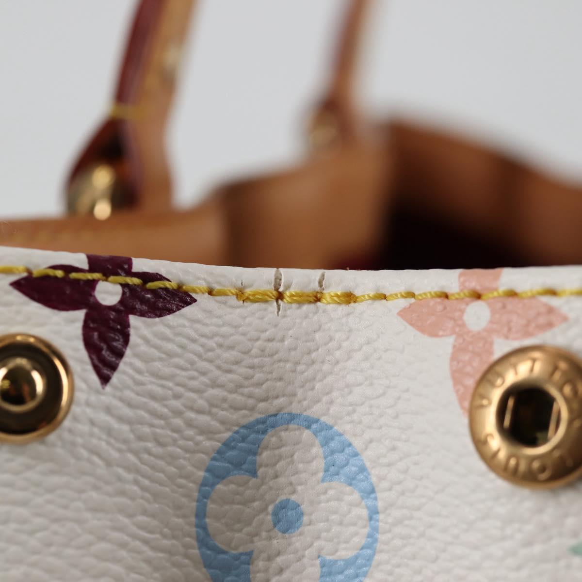 LOUIS VUITTON Monogram Multicolor Aurelia MM Tote Bag White M40094 Auth 122956AM