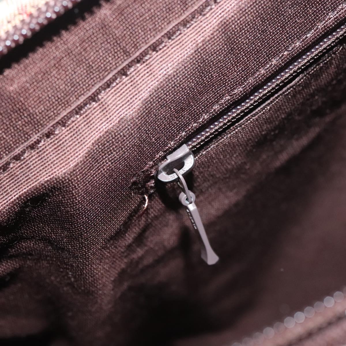 Burberrys Nova Check Tote Bag Canvas Beige Gold Auth 122969