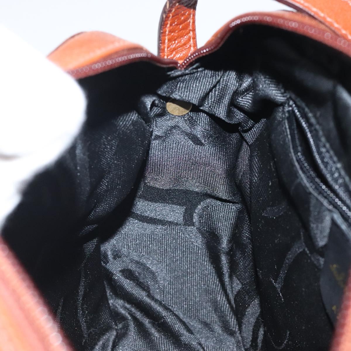 Salvatore Ferragamo Shoulder Bag Leather Brown Gold Auth 122973