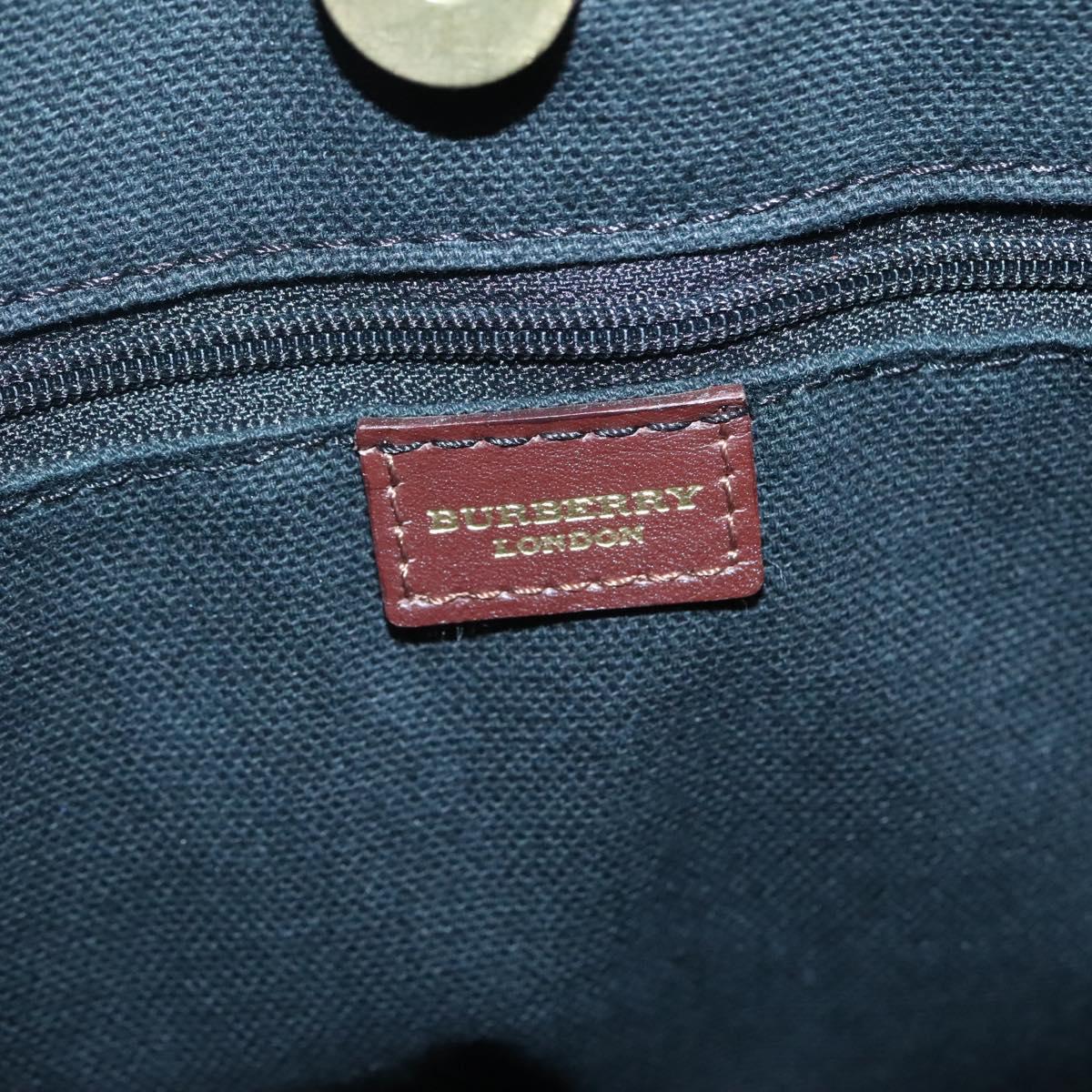 BURBERRY Nova Check Hand Bag PVC Beige Auth 122977