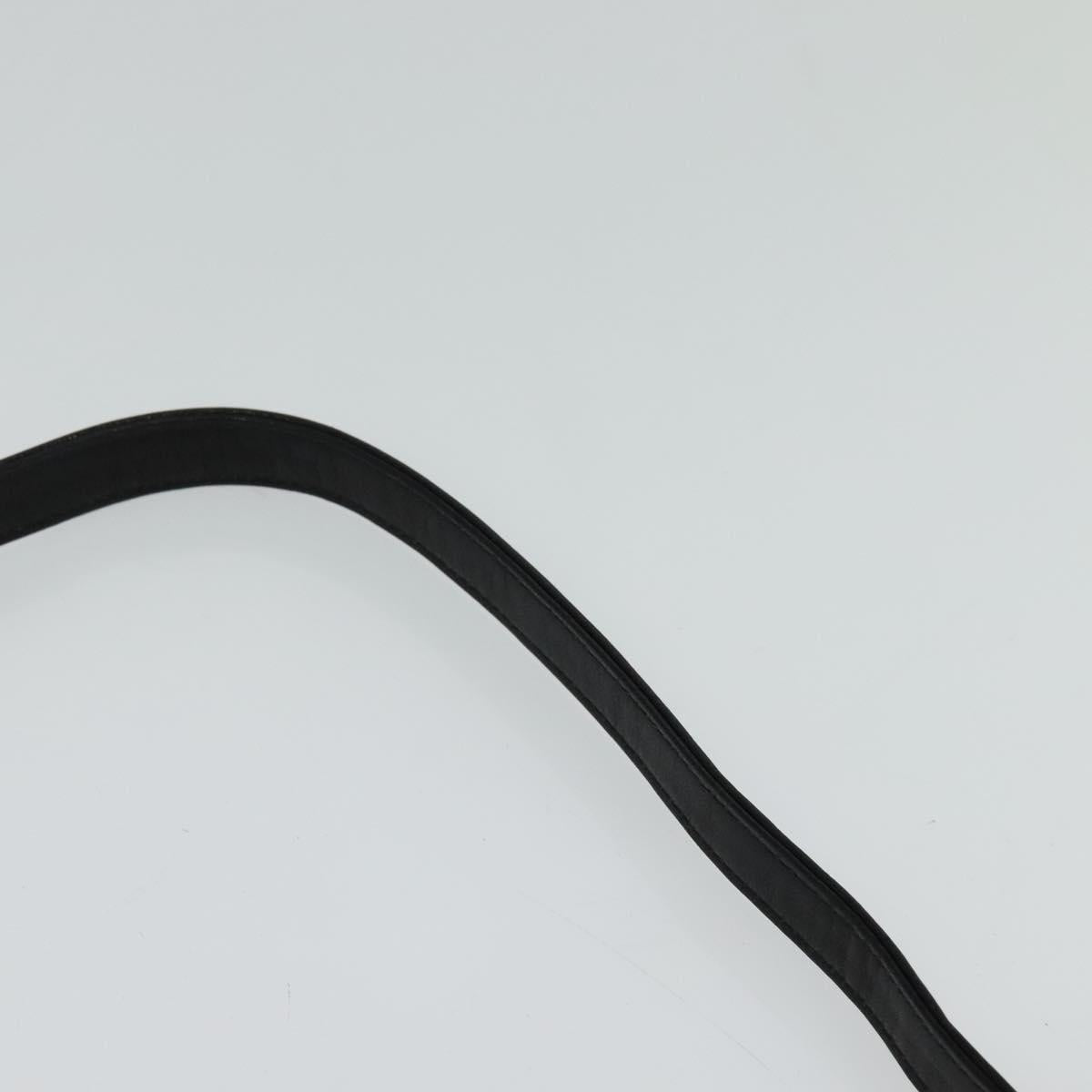 Christian Dior Shoulder Bag Leather Black Gold Auth 122982