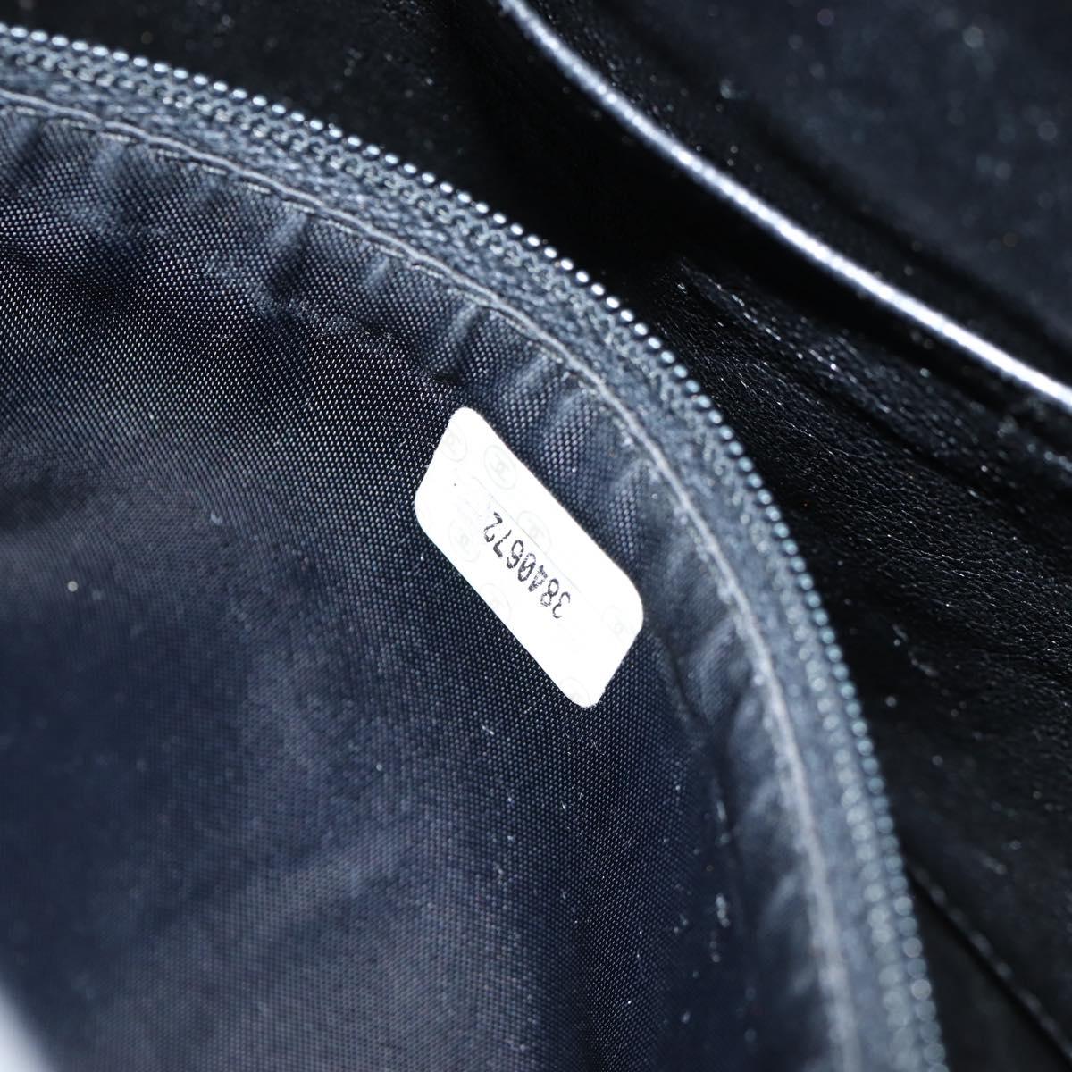 CHANEL Matelasse Chain Shoulder Bag Patent leather Black Gold CC Auth 123012