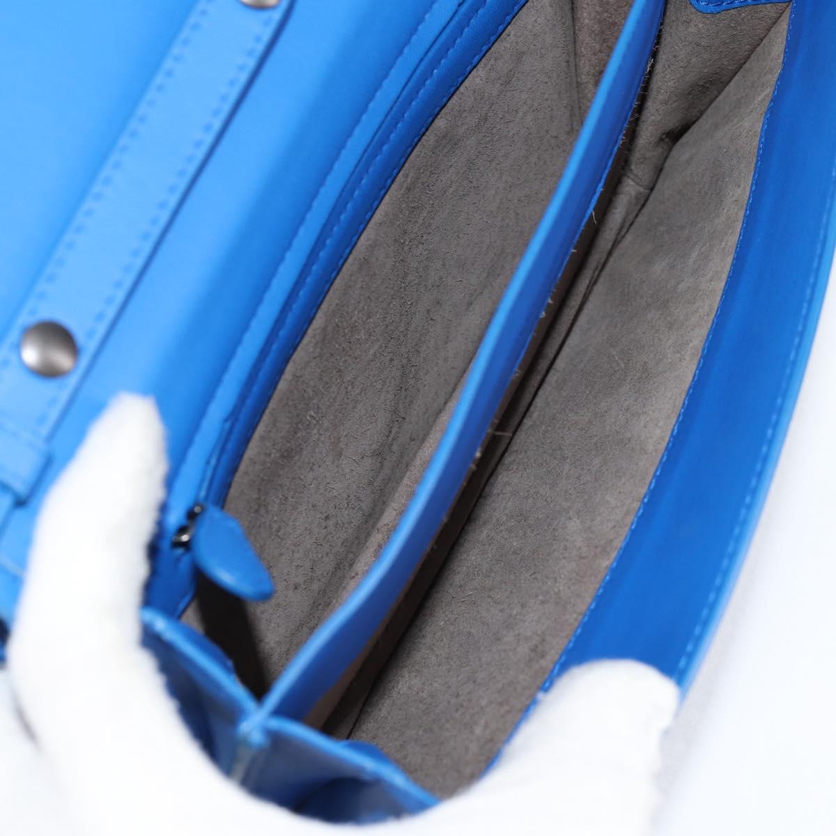 BOTTEGA VENETA INTRECCIATO Shoulder Bag Leather Blue Auth 123018AV