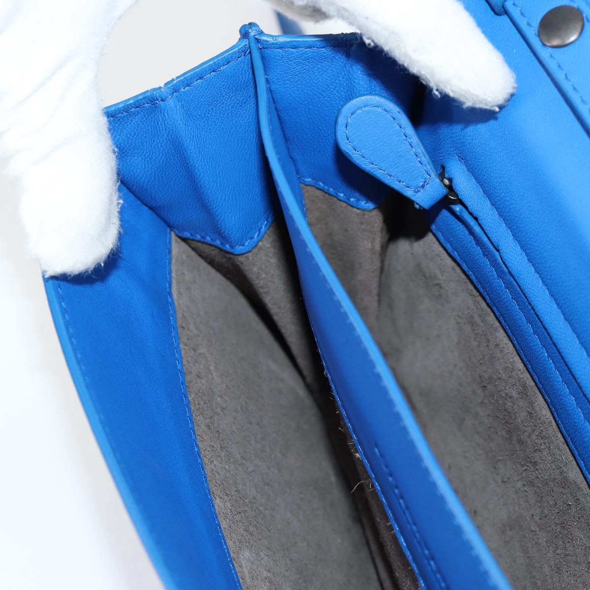 BOTTEGA VENETA INTRECCIATO Shoulder Bag Leather Blue Auth 123018AV