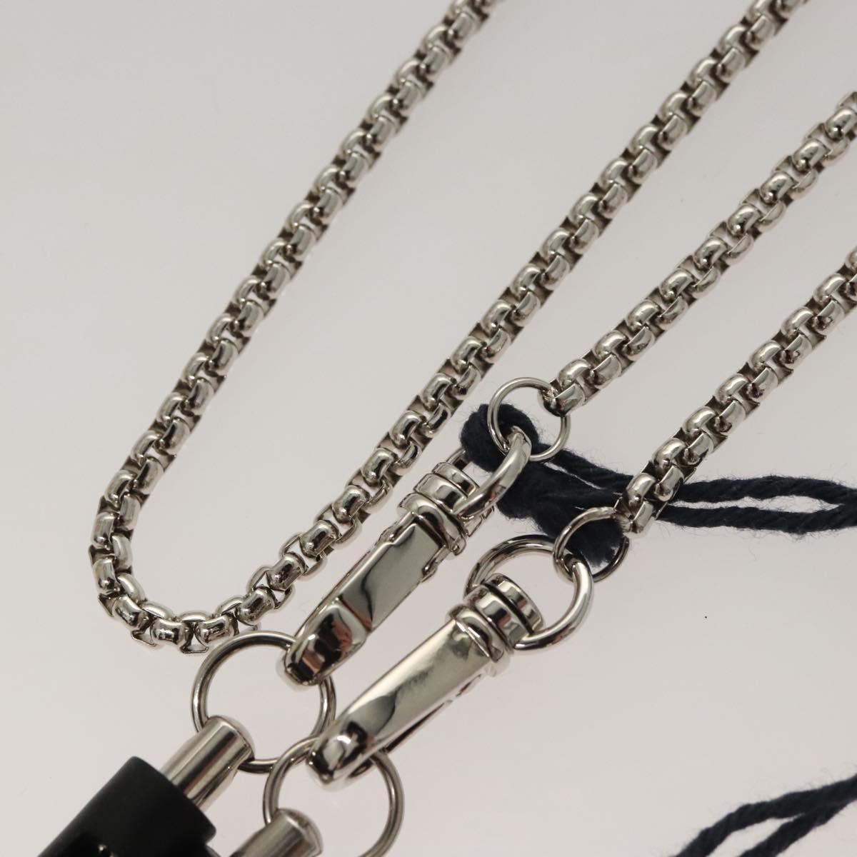 PRADA AirPods Case metal Silver Auth 123026