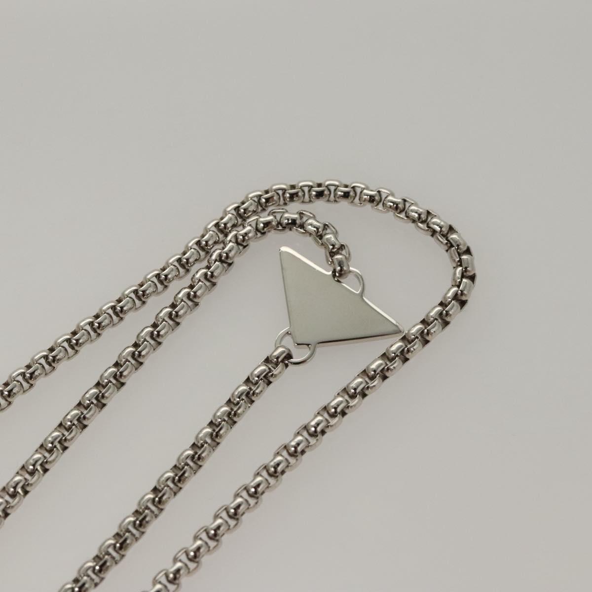 PRADA AirPods Case metal Silver Auth 123026