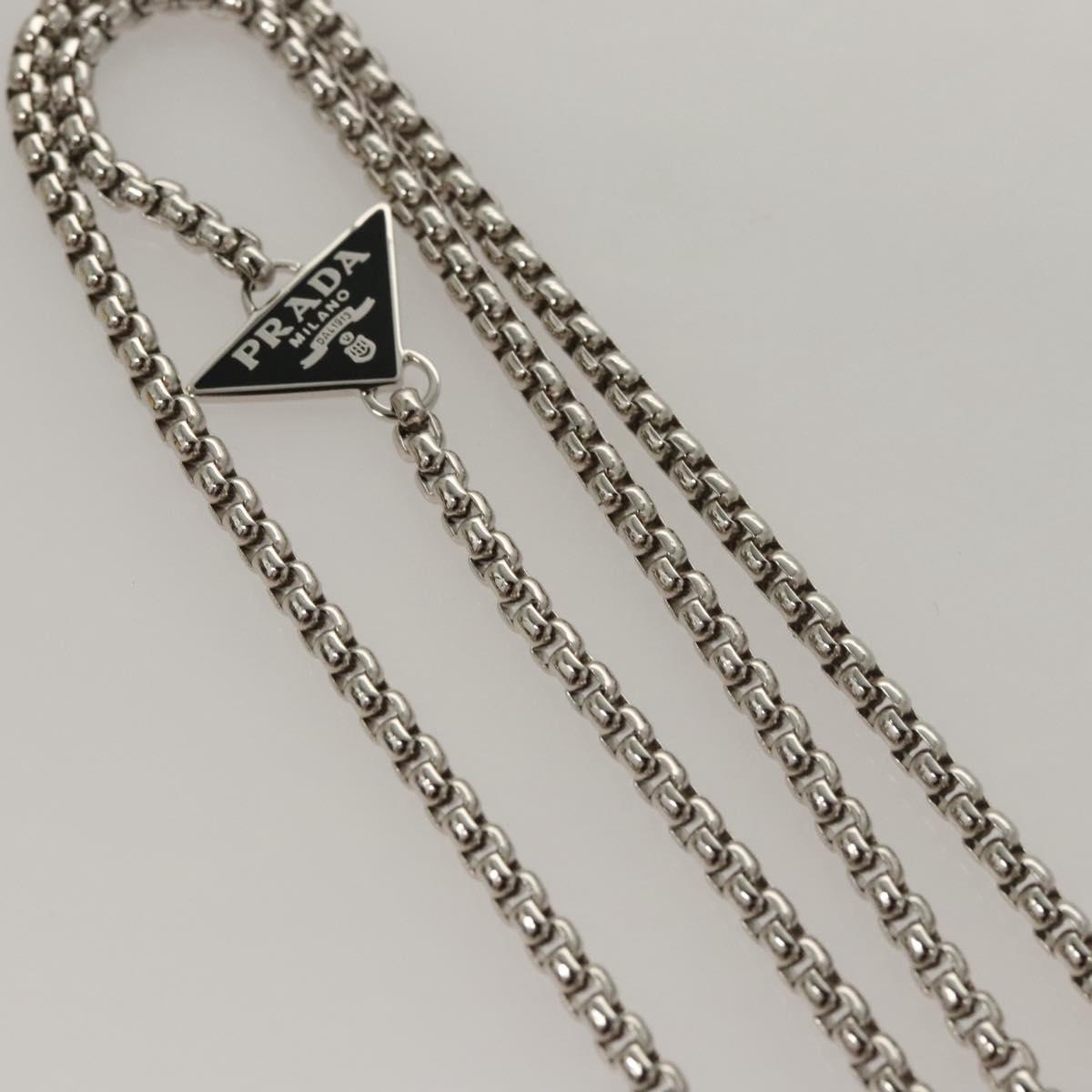 PRADA AirPods Case metal Silver Auth 123026