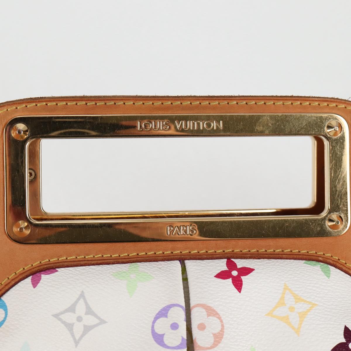 LOUIS VUITTON Monogram Multicolor Judy MM Bag 2Way White M40255 LV Auth 123028V