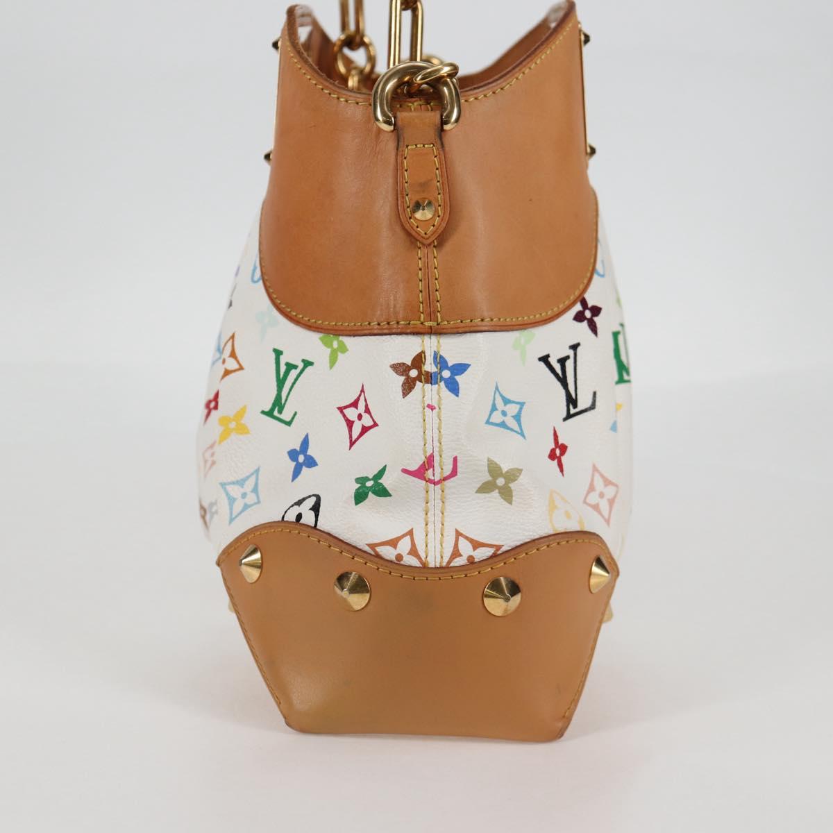 LOUIS VUITTON Monogram Multicolor Judy MM Bag 2Way White M40255 LV Auth 123028V