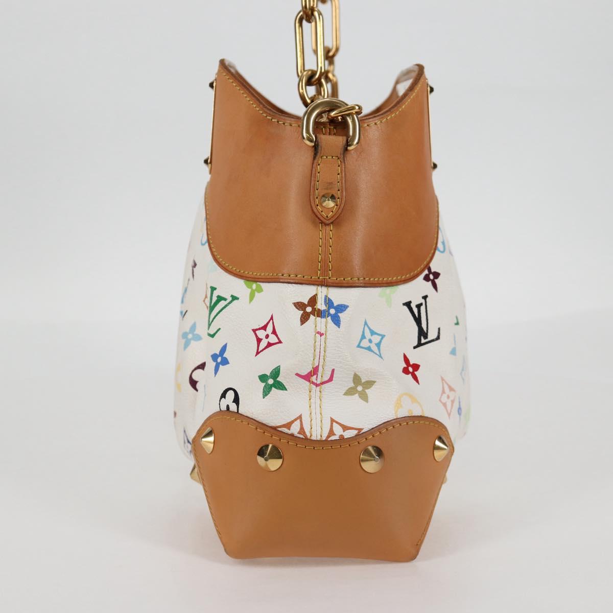 LOUIS VUITTON Monogram Multicolor Judy MM Bag 2Way White M40255 LV Auth 123028V