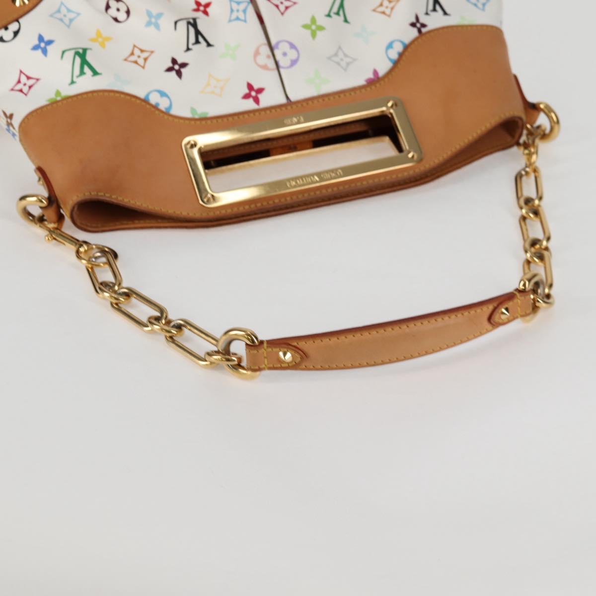 LOUIS VUITTON Monogram Multicolor Judy MM Bag 2Way White M40255 LV Auth 123028V