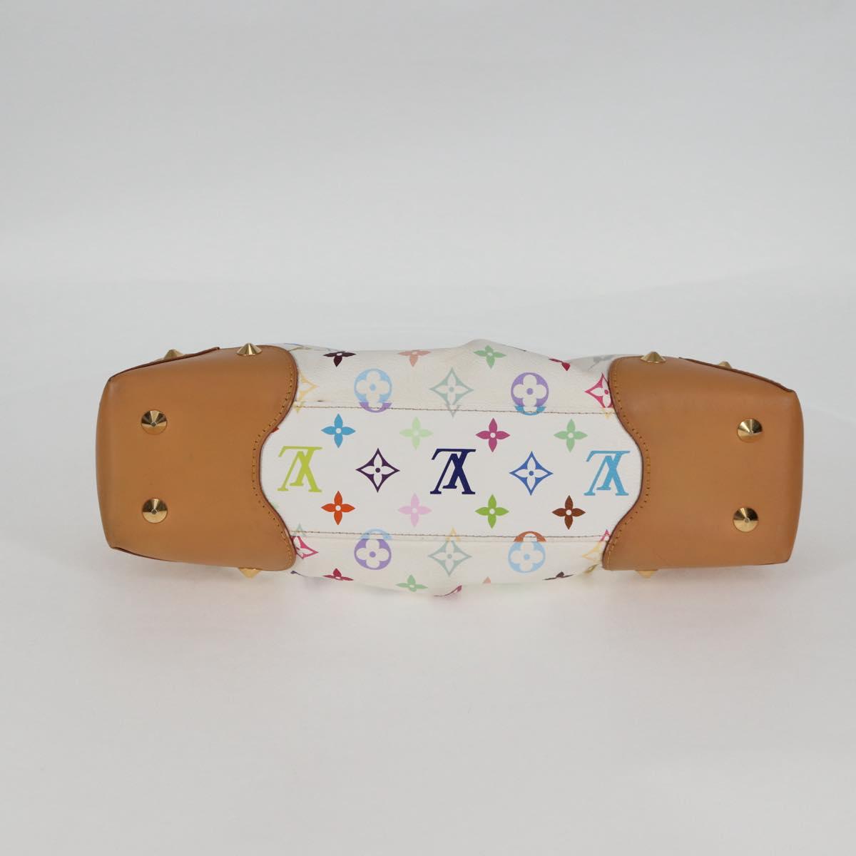 LOUIS VUITTON Monogram Multicolor Judy MM Bag 2Way White M40255 LV Auth 123028V