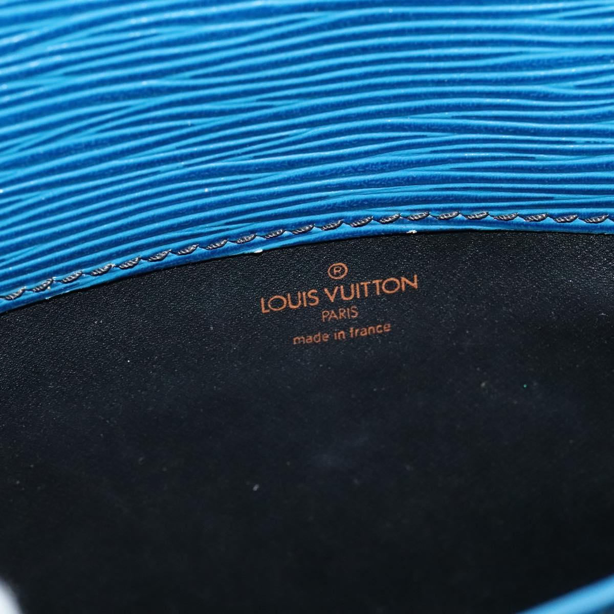 LOUIS VUITTON Epi Cartouchiere MM Shoulder Bag Blue M52245 LV Auth 123038