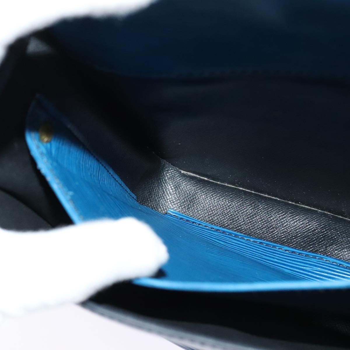 LOUIS VUITTON Epi Cartouchiere MM Shoulder Bag Blue M52245 LV Auth 123038