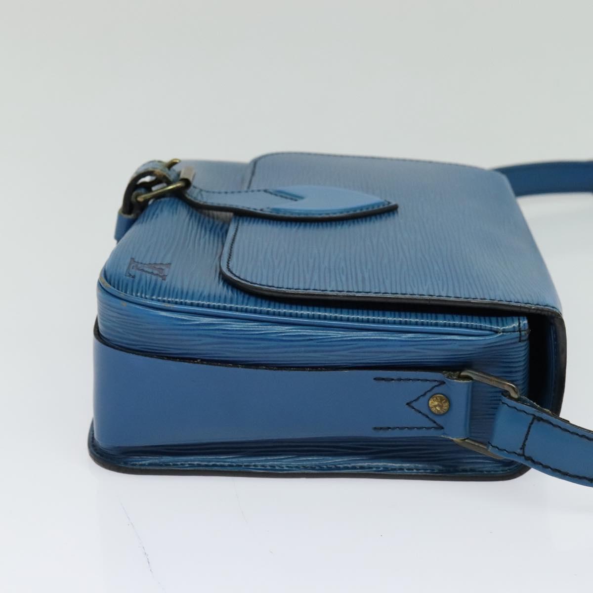 LOUIS VUITTON Epi Cartouchiere MM Shoulder Bag Blue M52245 LV Auth 123038