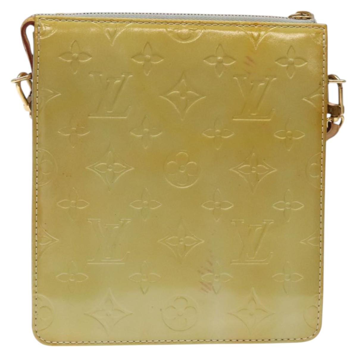 LOUIS VUITTON Monogram Vernis Motto Accessory Pouch Gris M91030 LV Auth 123039