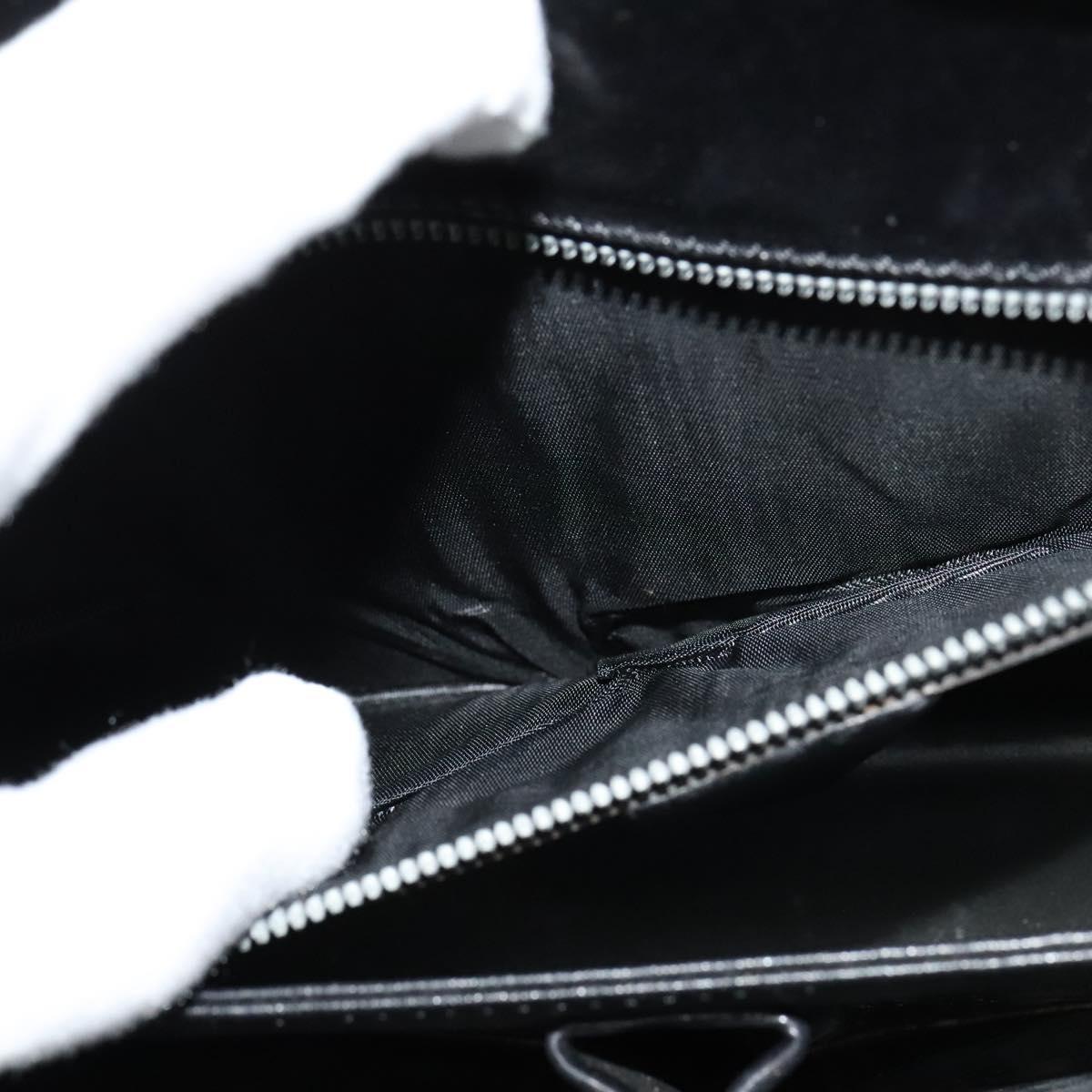 CELINE Shoulder Bag Leather Black Gold Auth 123041