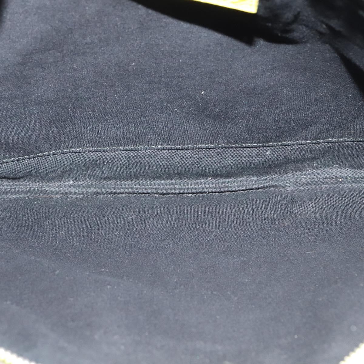 BALENCIAGA Supermarket Clutch Bag Leather Yellow Silver 506794 Auth 123043