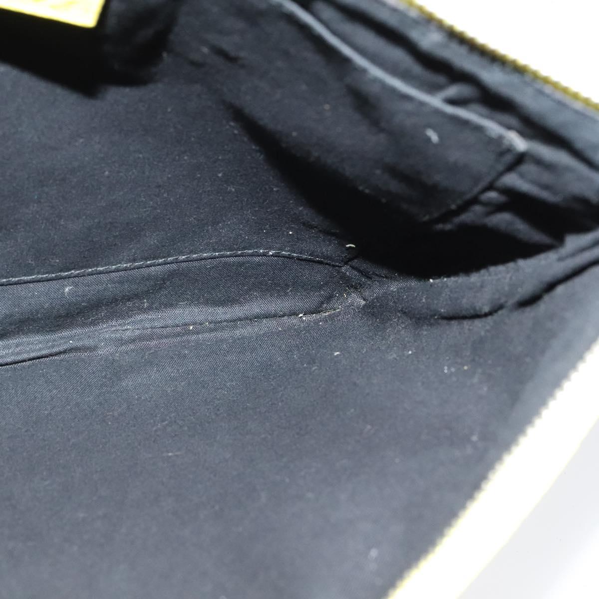 BALENCIAGA Supermarket Clutch Bag Leather Yellow Silver 506794 Auth 123043