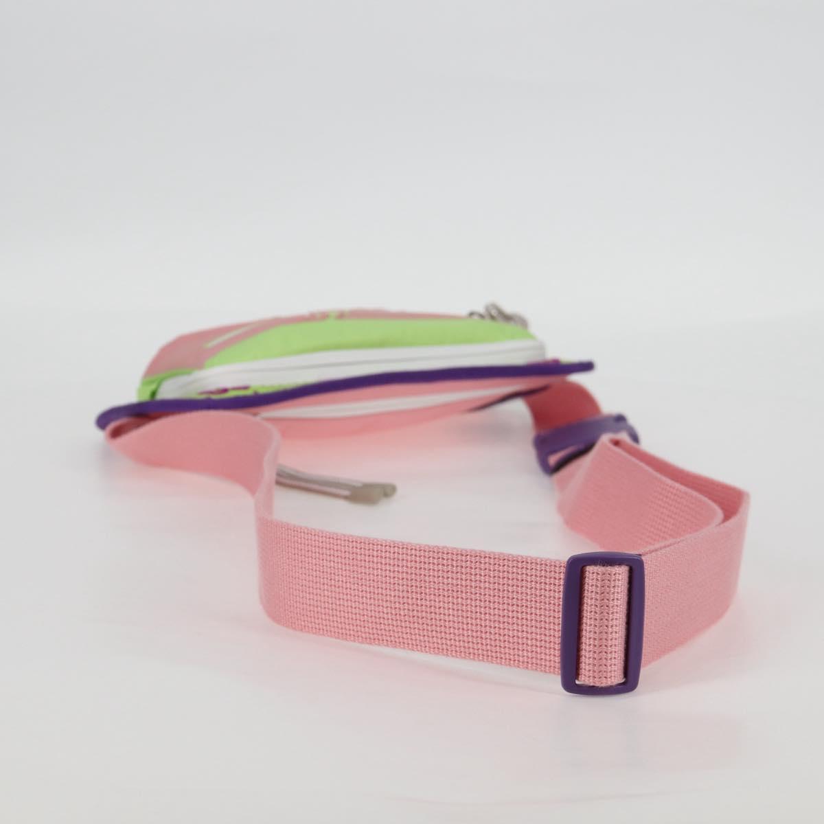 GUCCI Waist bag Nylon Silver Light green 752102 Auth 123064M