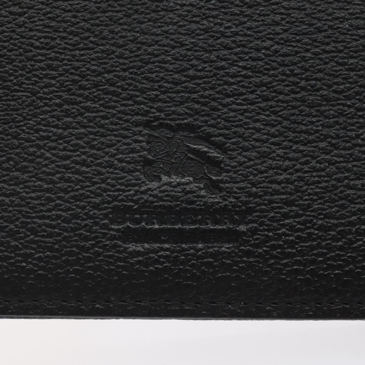 BURBERRY Card Case Leather Black Auth 123072