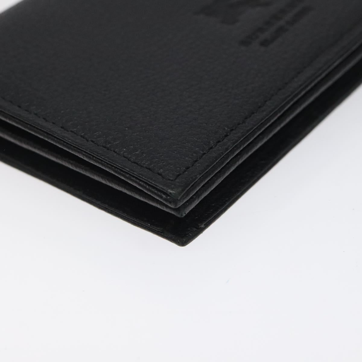BURBERRY Card Case Leather Black Auth 123072