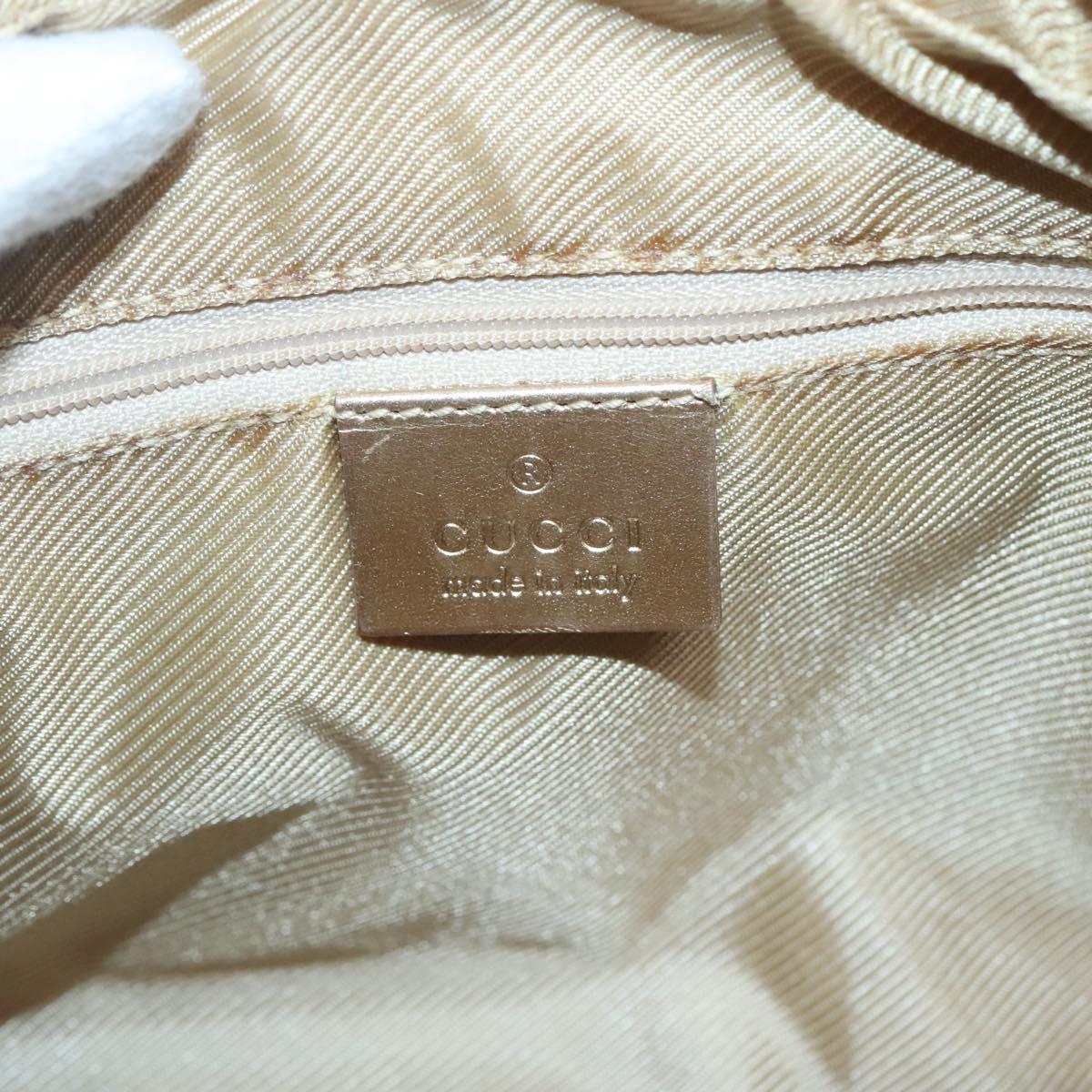 GUCCI GG Canvas Hand Bag Light Blue Gold 000 0352 Auth 123105