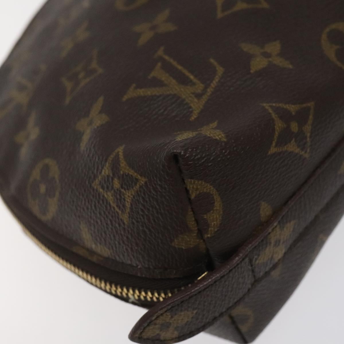 LOUIS VUITTON Monogram Trousse Demi Ronde Cosmetic Pouch M47520 LV Auth 123118