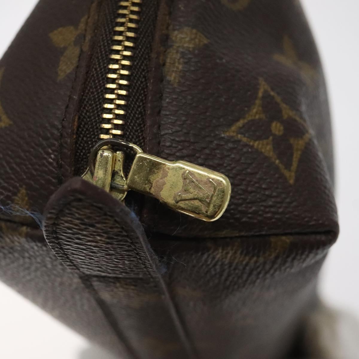 LOUIS VUITTON Monogram Trousse Demi Ronde Cosmetic Pouch M47520 LV Auth 123118