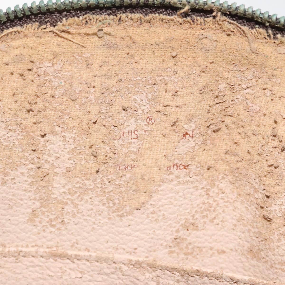 LOUIS VUITTON Monogram Trousse Demi Ronde Cosmetic Pouch M47520 LV Auth 123118